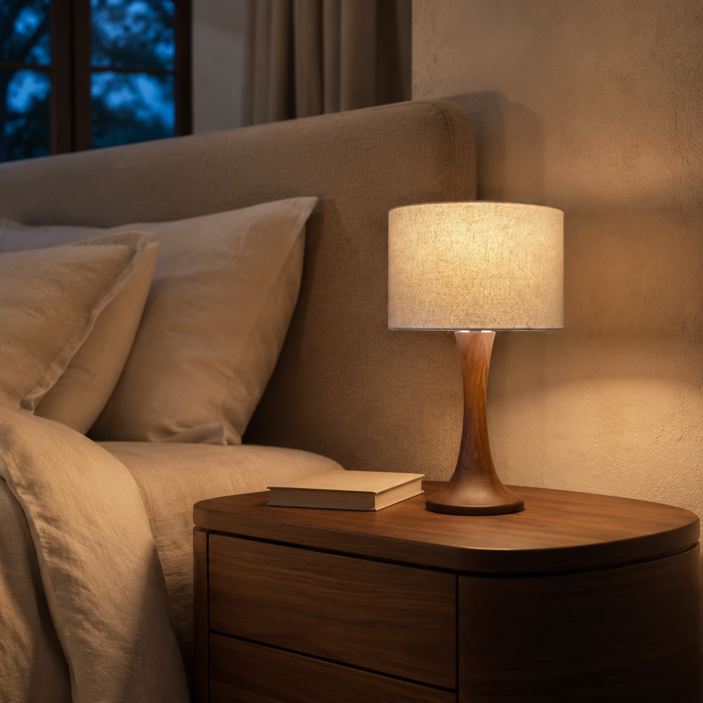 Liora - Tapered Wood Table Lamp