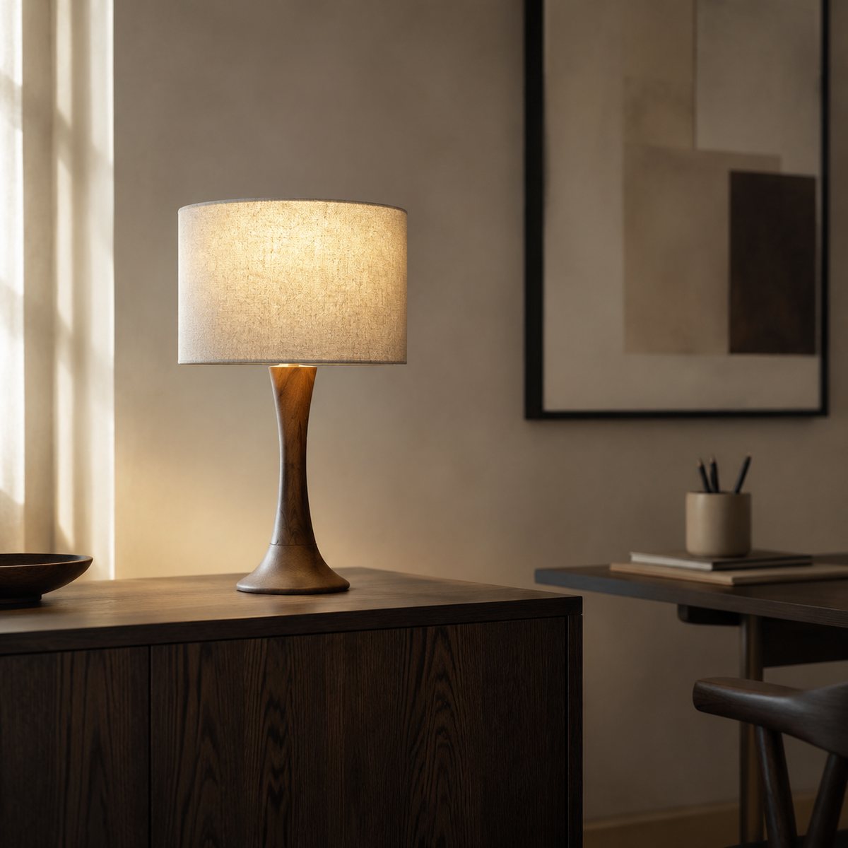Liora - Tapered Wood Table Lamp