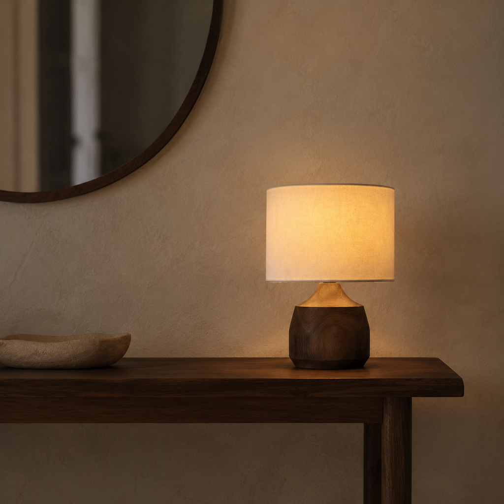 Morrow - Small Wood Bedside Lamp