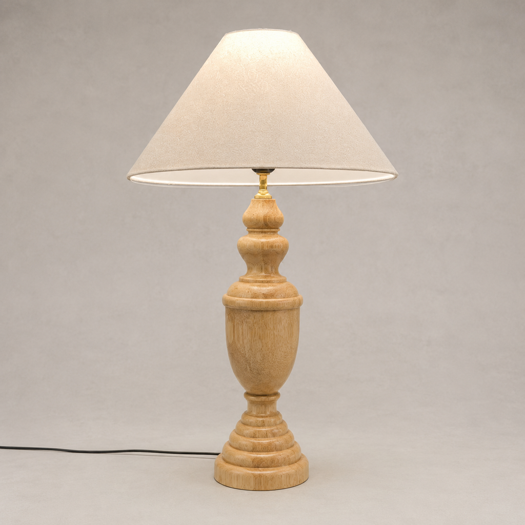 Elowen - Turned Wood Table Lamp