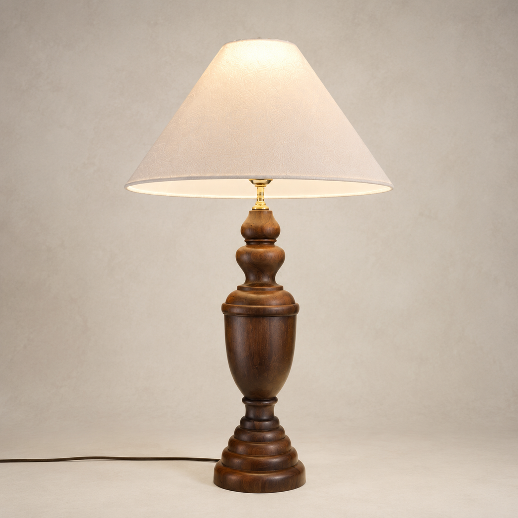 Elowen - Turned Wood Table Lamp