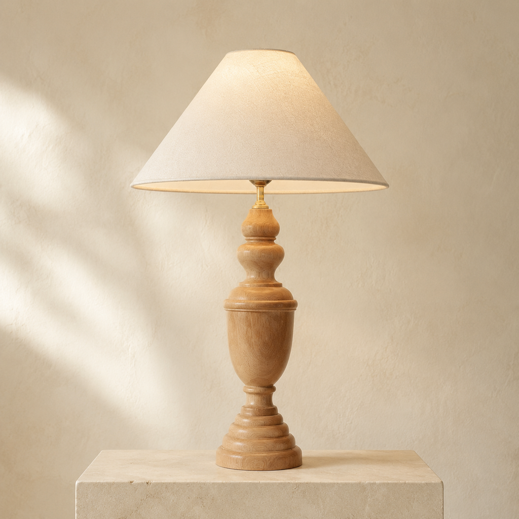 Elowen - Turned Wood Table Lamp