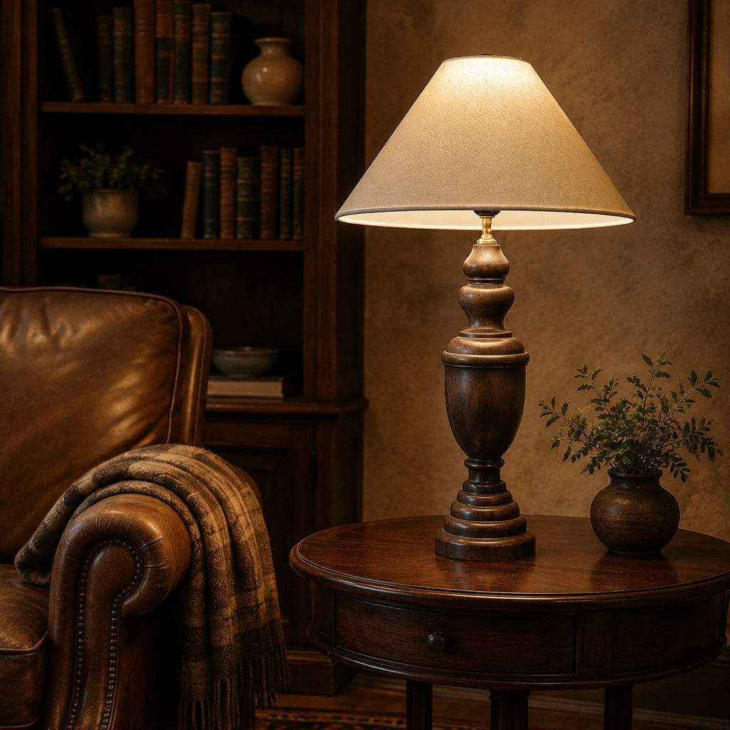 Elowen - Turned Wood Table Lamp