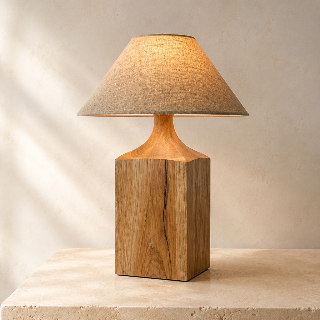 Mesa - Block Wood Table Lamp