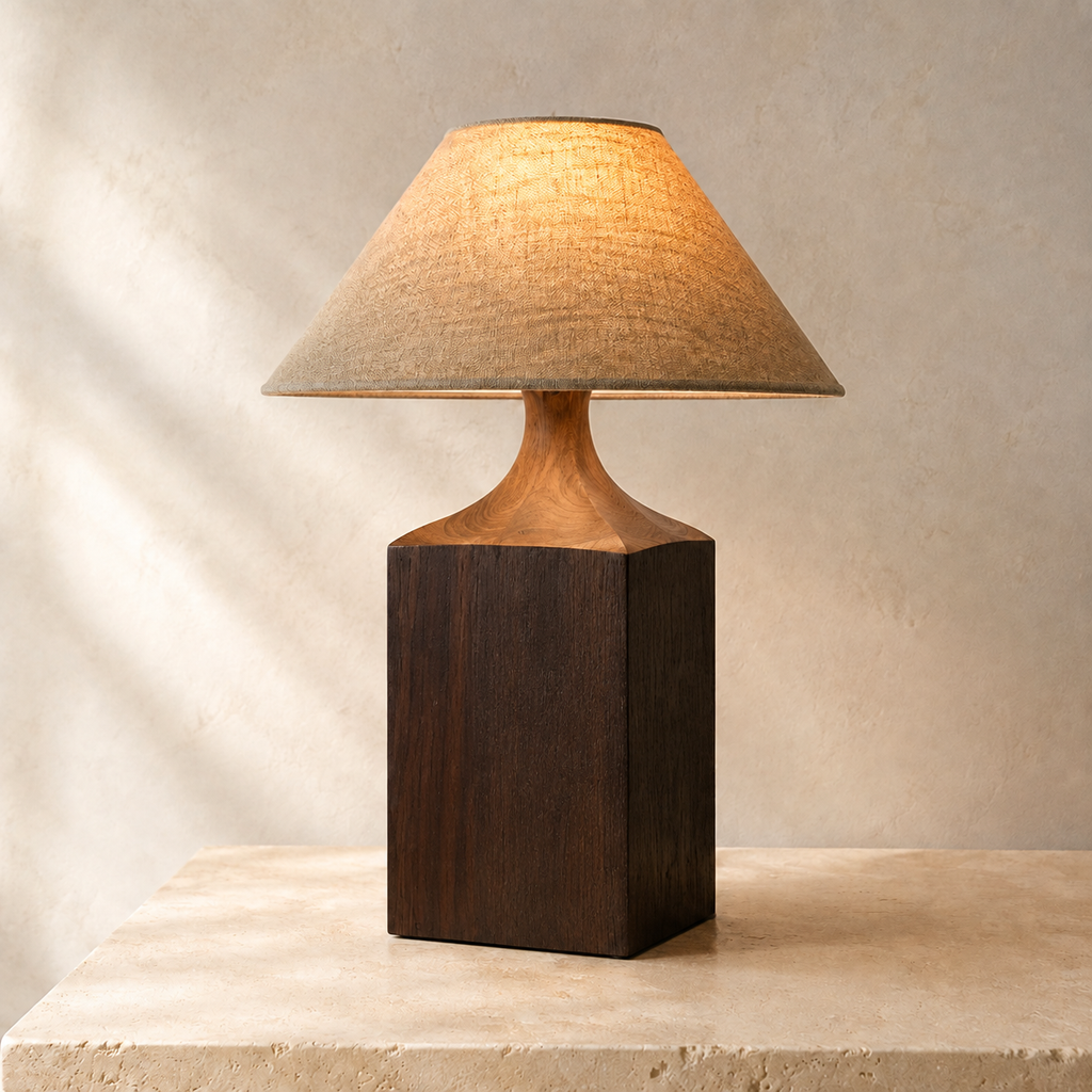 Mesa - Block Wood Table Lamp
