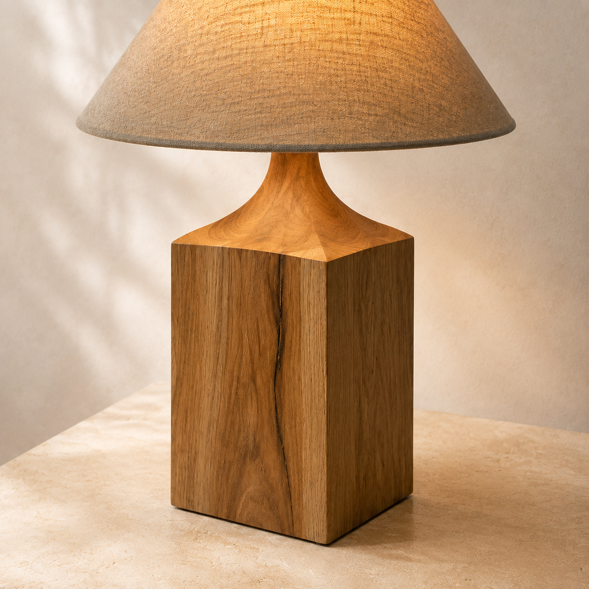 Mesa - Block Wood Table Lamp