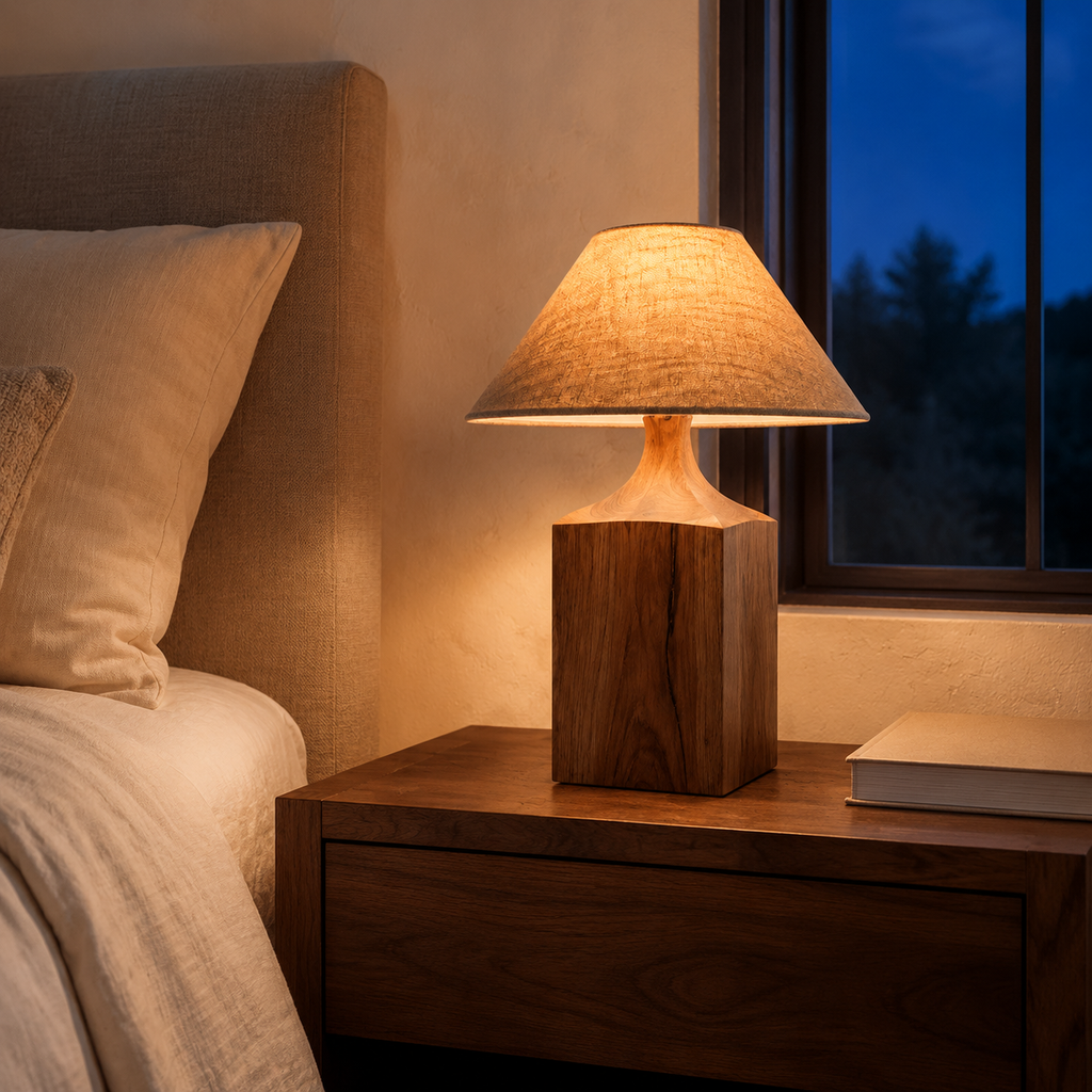 Mesa - Block Wood Table Lamp