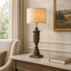 Aurelia - Traditional Carved Wood Table Lamp