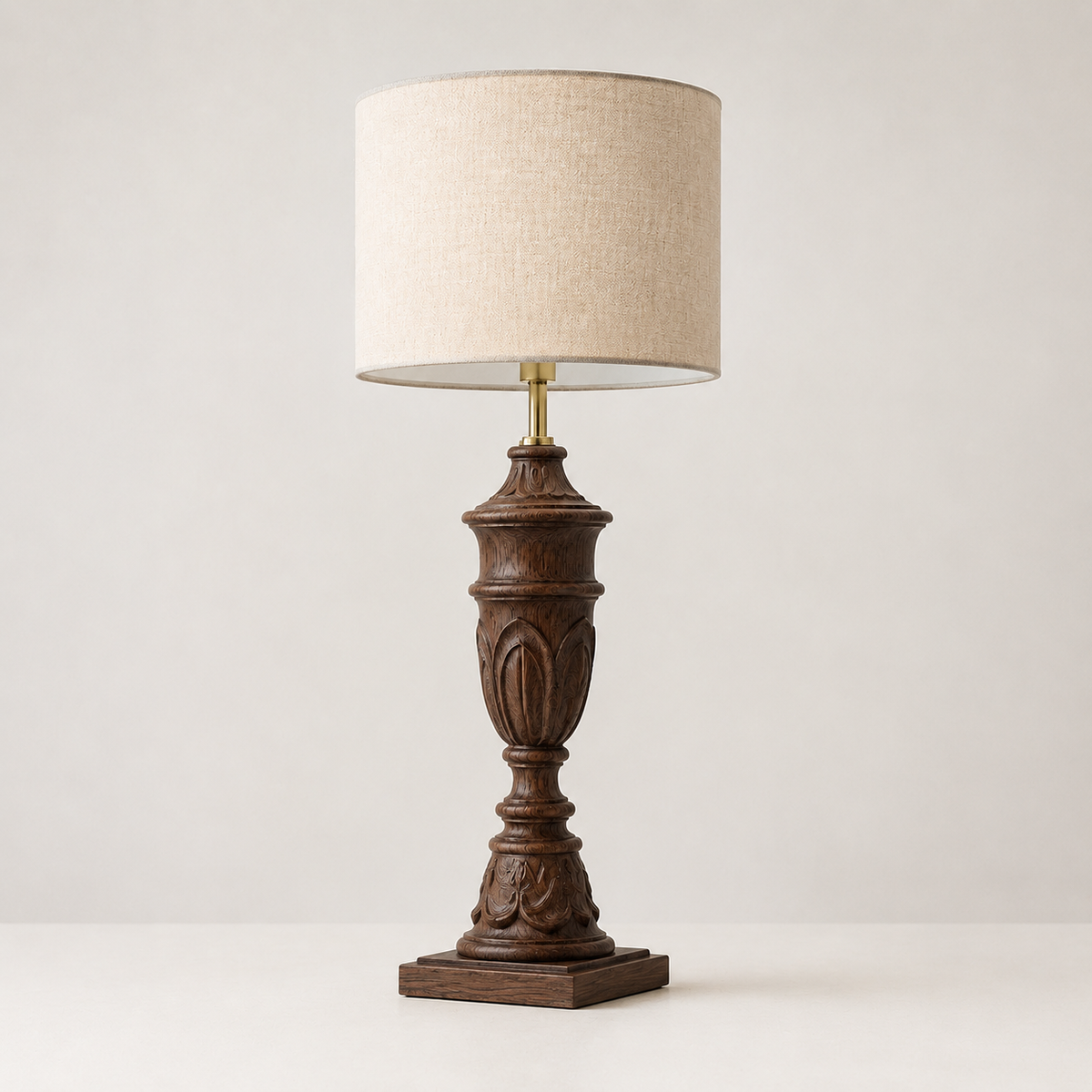 Aurelia - Traditional Carved Wood Table Lamp