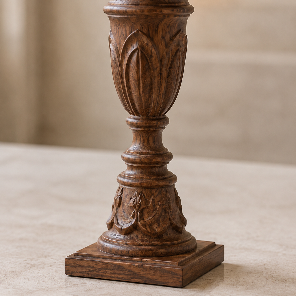 Aurelia - Traditional Carved Wood Table Lamp