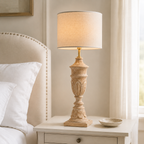 Aurelia - Traditional Carved Wood Table Lamp