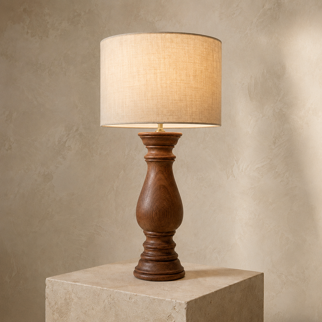 Arden - Baluster Wood Table Lamp