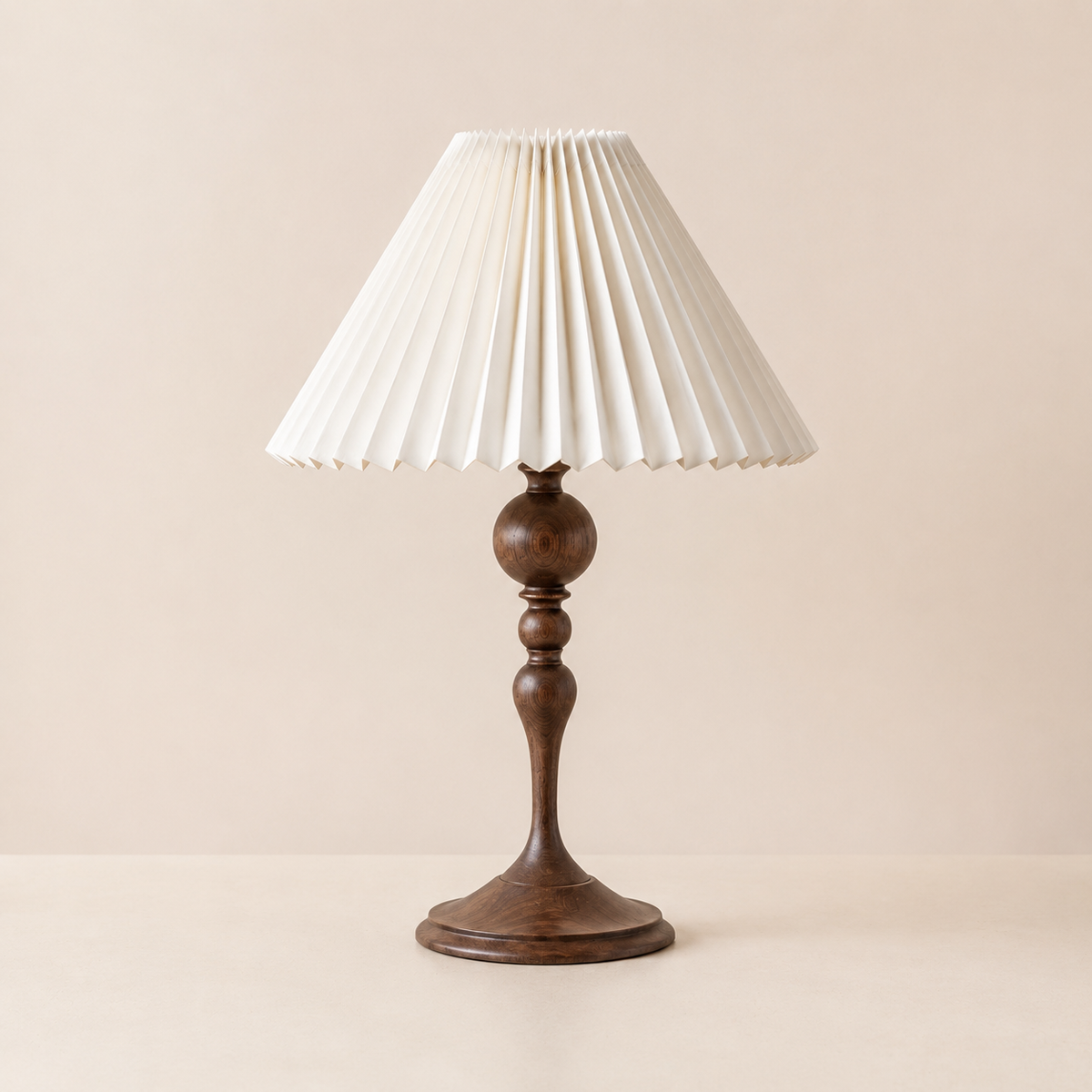 Faro - Spindle Wood Table Lamp