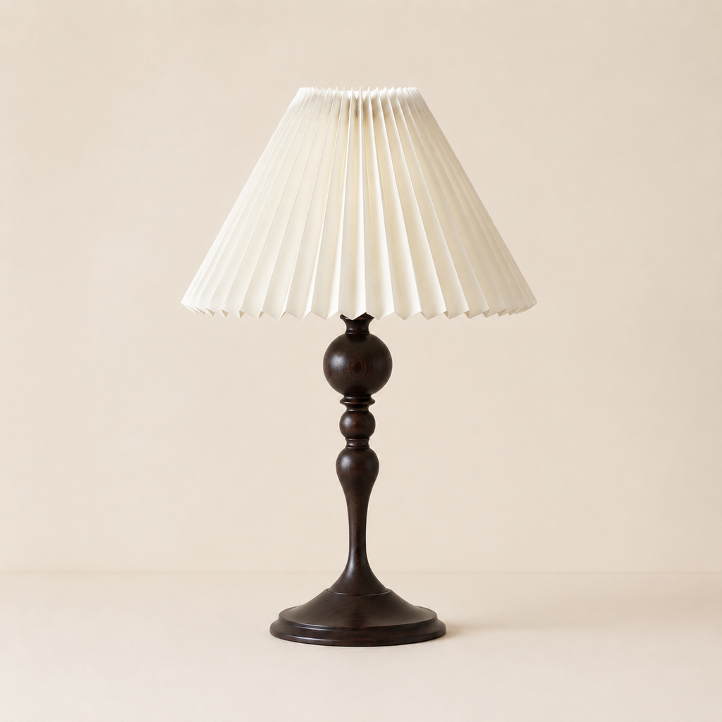 Faro - Spindle Wood Table Lamp