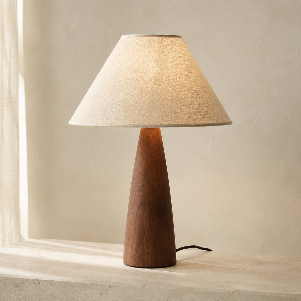 Sierra - Cone Wood Table Lamp