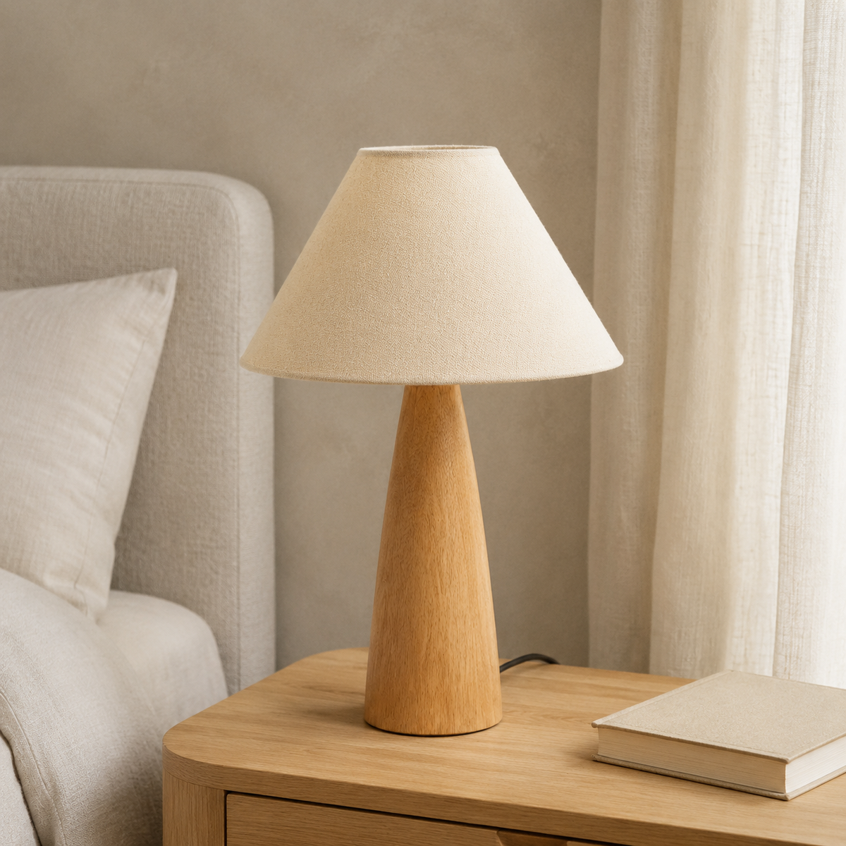 Sierra - Cone Wood Table Lamp