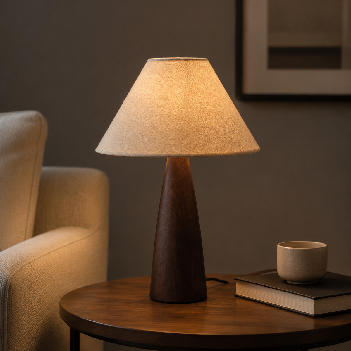 Sierra - Cone Wood Table Lamp