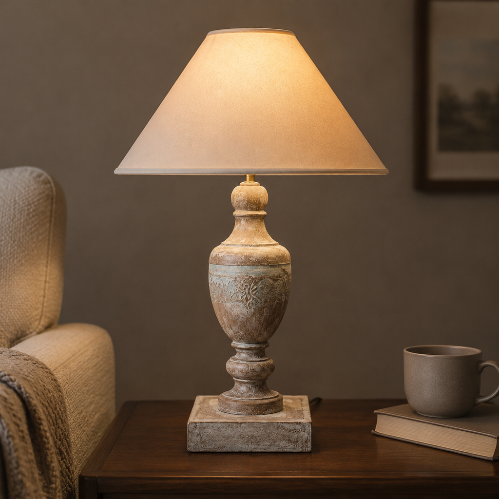 Regent - Carved Urn Table Lamp