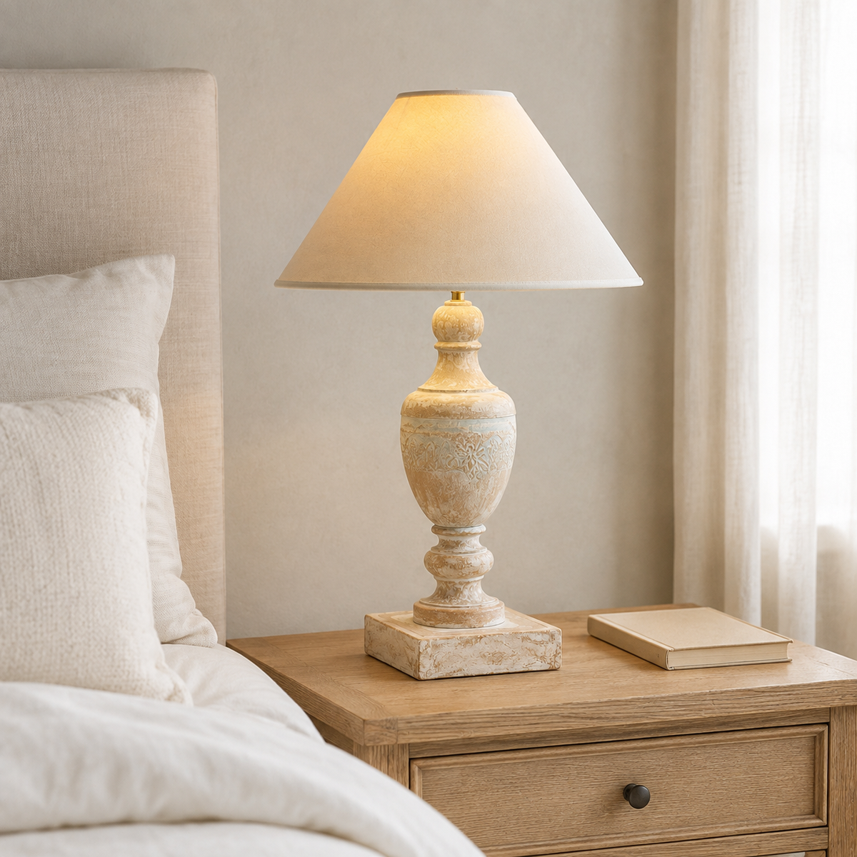 Regent - Carved Urn Table Lamp