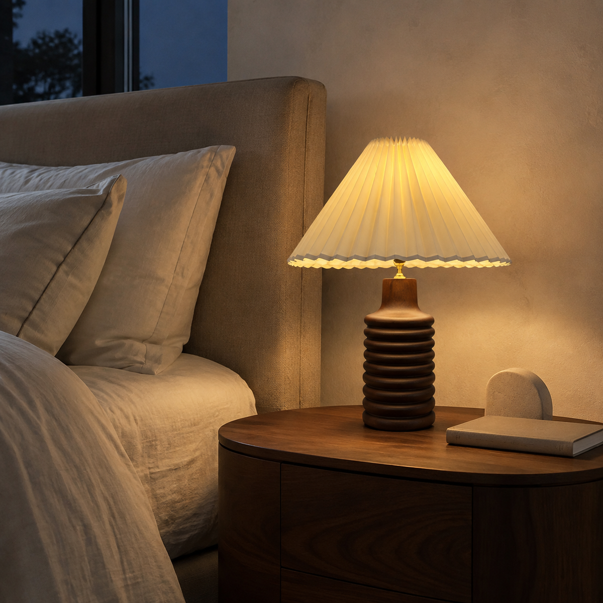 Bracken - Sculptural Wood Table Lamp