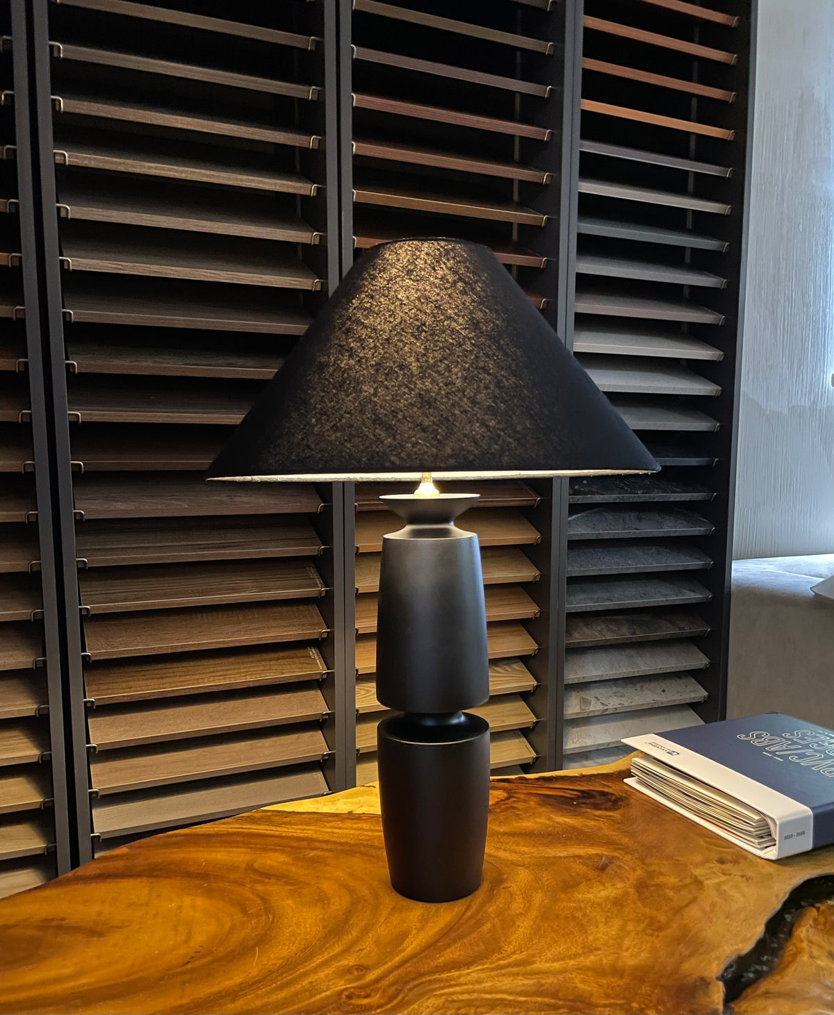 Axis - Stacked Wood Table Lamp