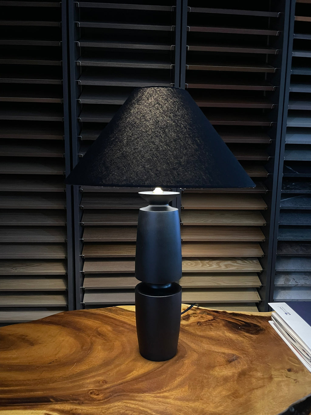 Axis - Stacked Wood Table Lamp