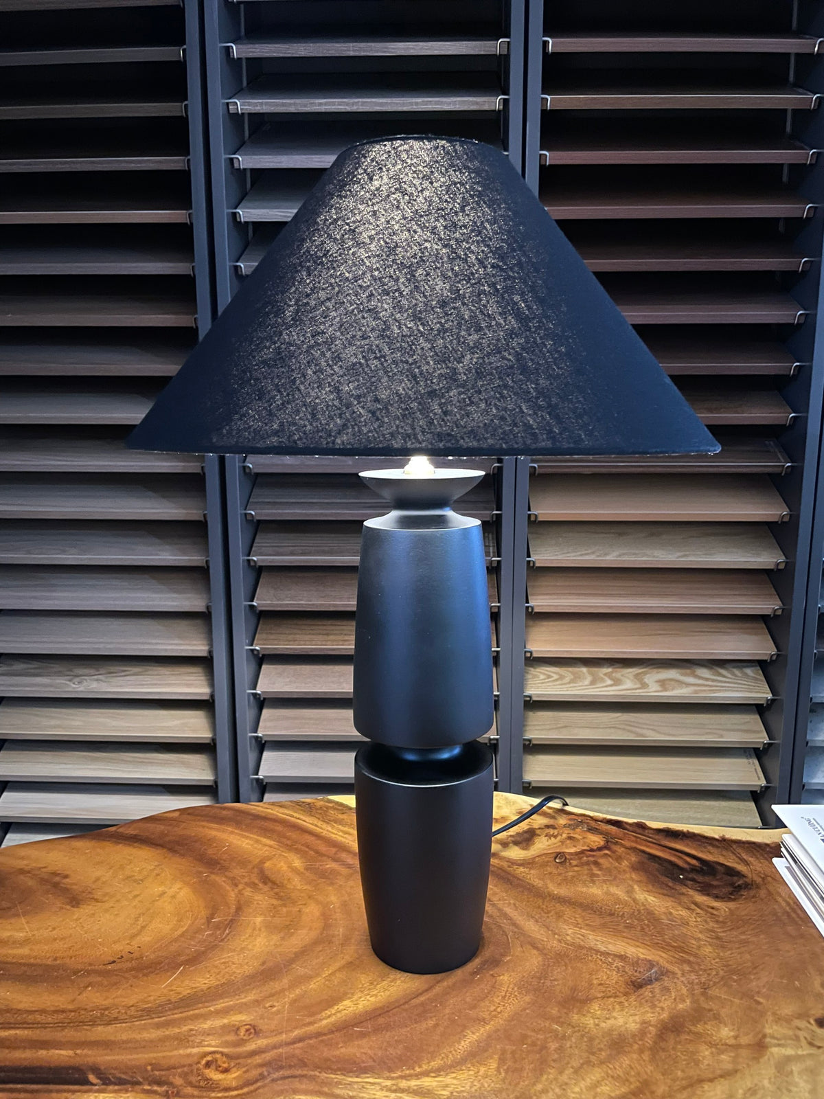Axis - Stacked Wood Table Lamp