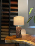 Monolith - Raw Edge Wood Table Lamp