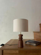 Ridge - Compact Ribbed Wood Table Lamp